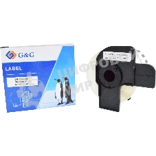 Картридж ленточный G&G GG-DK22205 черный на белом 62x30.48 для Brother P-touch QL-500, QL-550, QL-700, QL-800