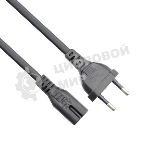 Кабель для аудио-видео техники IEC-320-C7--розетка 220V, 2-pin, 1,8м, медь, VCOM