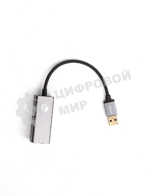 Кабель-переходник USB 3.0 (Am) --> LAN RJ-45 Ethernet 1000 Mbps, Aluminum Shell, VCOM DU312M