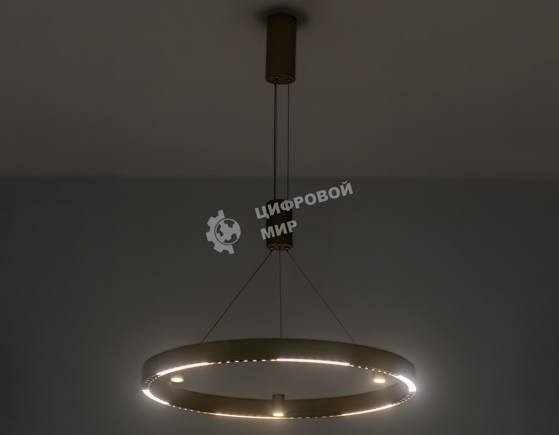 Подвесной светодиодный светильник Ambrella light FL5846/1+3 GD золото 40W 3000K/4200K/6400K D600*1200 (без ПДУ)