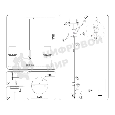 Люстра Ambrella light LH57033/8 BS/SM латунь/дымчатый E14/8 max 40W D830*710