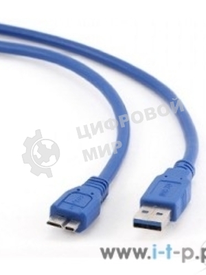 Кабель Gembird/Cablexpert USB 3.0 Pro, AM/microBM 9P, 0.5м, экран, синий