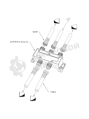 Делитель ТВ Rexant х 4 под F разъем 5-1000 МГц