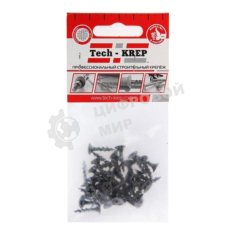 Саморез 3.8х19 гипсокартон-дерево (уп. 40 шт) пакет Tech-Krep 102369