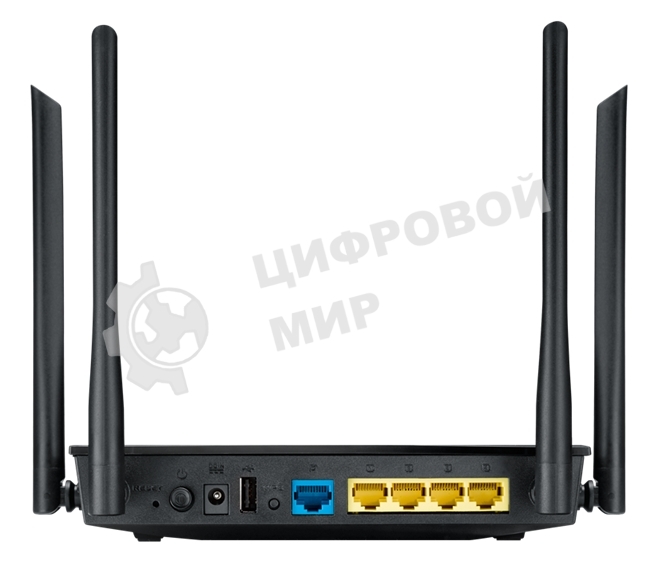 Маршрутизатор беспроводной Asus RT-AC1200 10/100BASE-TX черный (Dual Band)