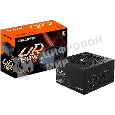 Блок питания Gigabyte ATX 750W GP-UD750GM 80+ gold 24+2x(4+4) pin APFC 120мм fan 8xSATA Cab Manag RTL