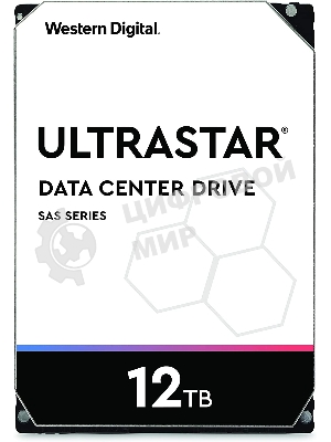 Жесткий диск WD Original SAS 3.0 12Tb 0F29532 HUH721212AL5204 Ultrastar DC HC520 (7200rpm) 256Mb 3.5