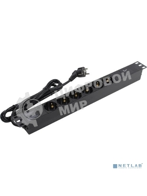 Блок розеток горизонтальный ExeGate ServerPro PDU-19H602 Al-6S-EU2, 19