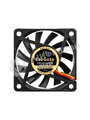 Вентилятор для корпуса ExeGate ExtraPower EP06010B3P черный, 60 мм, 3000 об/мин, 24 дБ, 3 pin