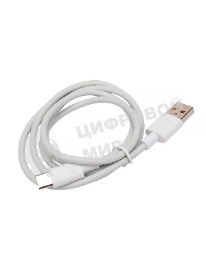 Кабель USB2.0 Cablexpert CC-USB2-AMCM-66W-1M-W, AM/Type-C, 6A, 66Вт, QC3.0, 1м, медь, белый, пакет