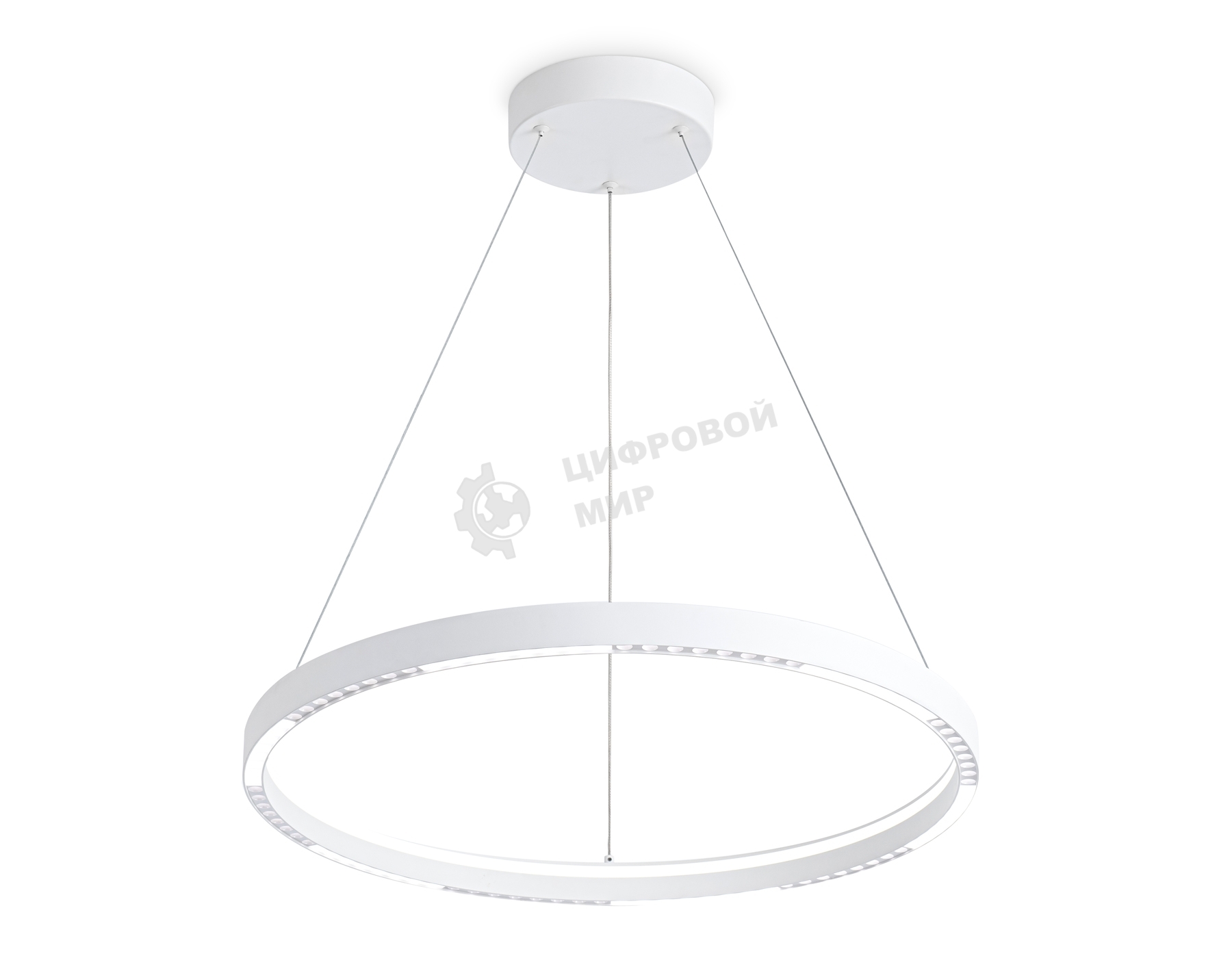 Подвесной светодиодный светильник Ambrella light FL5851 WH белый 35W 3000K/4200K/6400K D600*600 (без ПДУ)