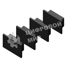 Заглушка для профиля GP8370 BK черный 15.7*12