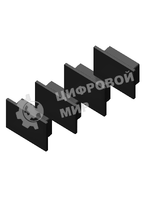 Заглушка для профиля GP8370 BK черный 15.7*12