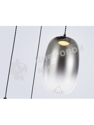 Подвесной светодиодный светильник Ambrella light LH11099/3 BK/SM черный/дымчатый 12W 3000K D350*1505