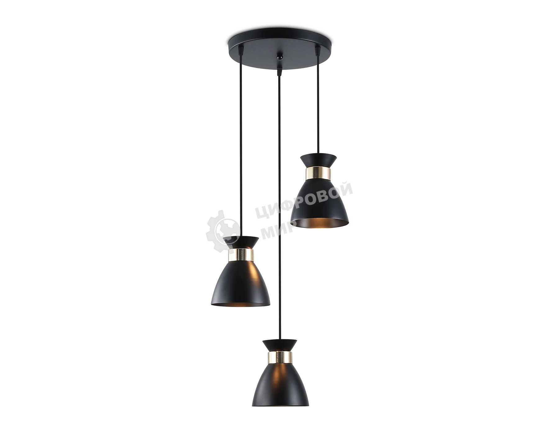 Светильник Ambrella light TR8470/3 BK/FGD черный/золото E27/3 max 60W D340*1000