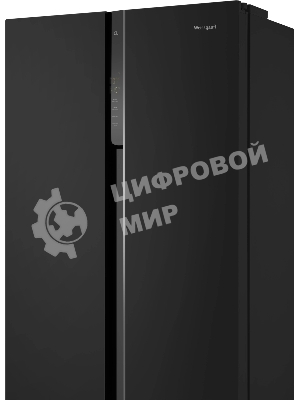 Холодильник Weissgauff WSBS 500 Inverter NoFrost Black двухкамерный 270/180л морозилка слева, No Frost, Side by Side