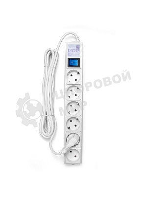 Сетевой фильтр PowerCube Фильтр-удлинитель (SPG(5+1)-16B-5M) 6 розеток, 5м,16А/3,5 кВт, белый
