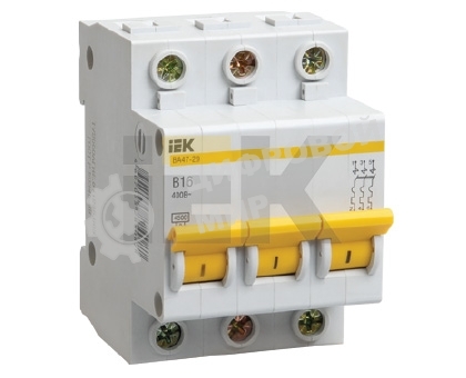 Выключатель автоматический Iek MVA20-3-020-C ВА47-29 3Р 20А 4,5кА х-ка С IEK