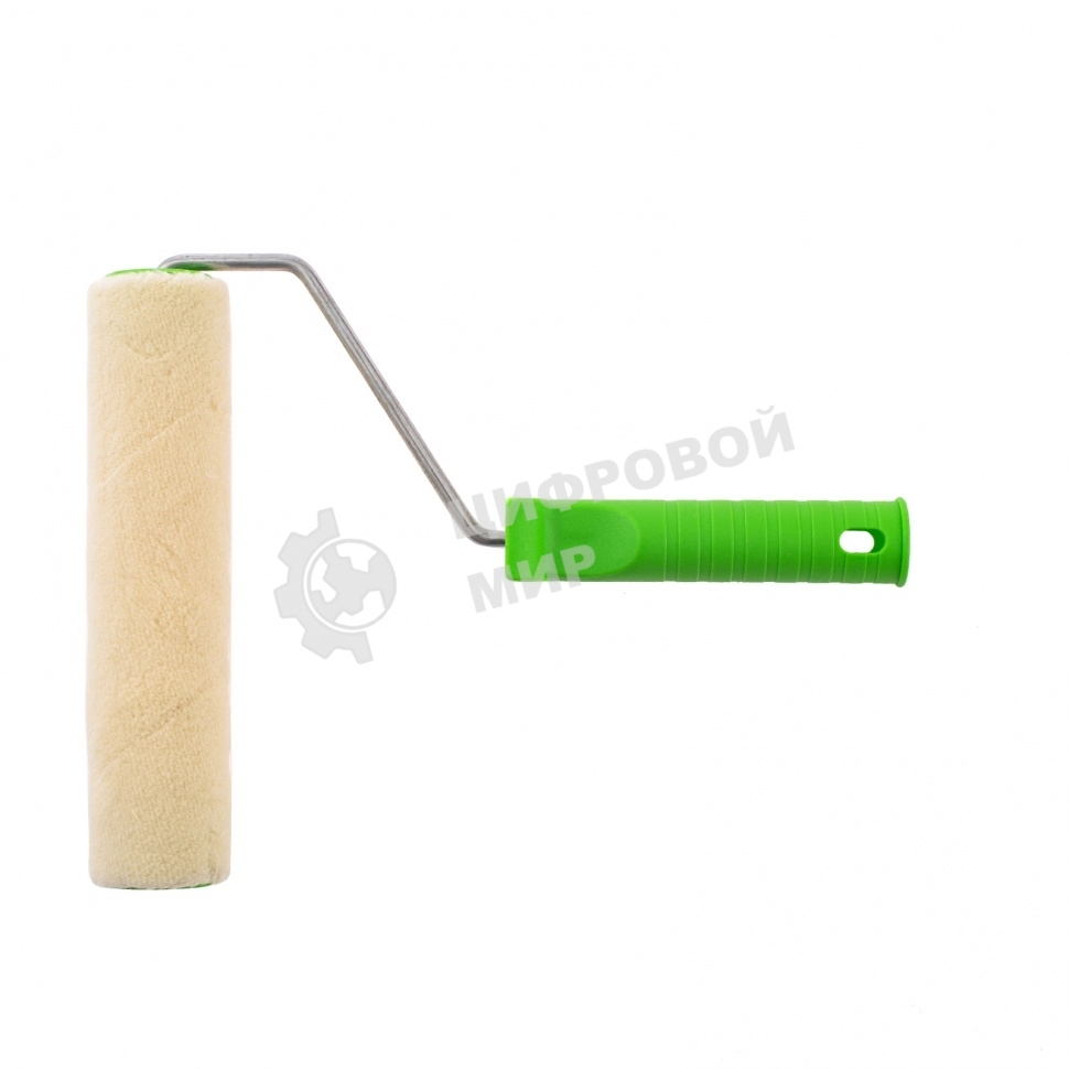 Валик велюр с ручкой Сибртех, 200 мм, ворс 5 мм, D 36 мм, D ручки - 6 мм