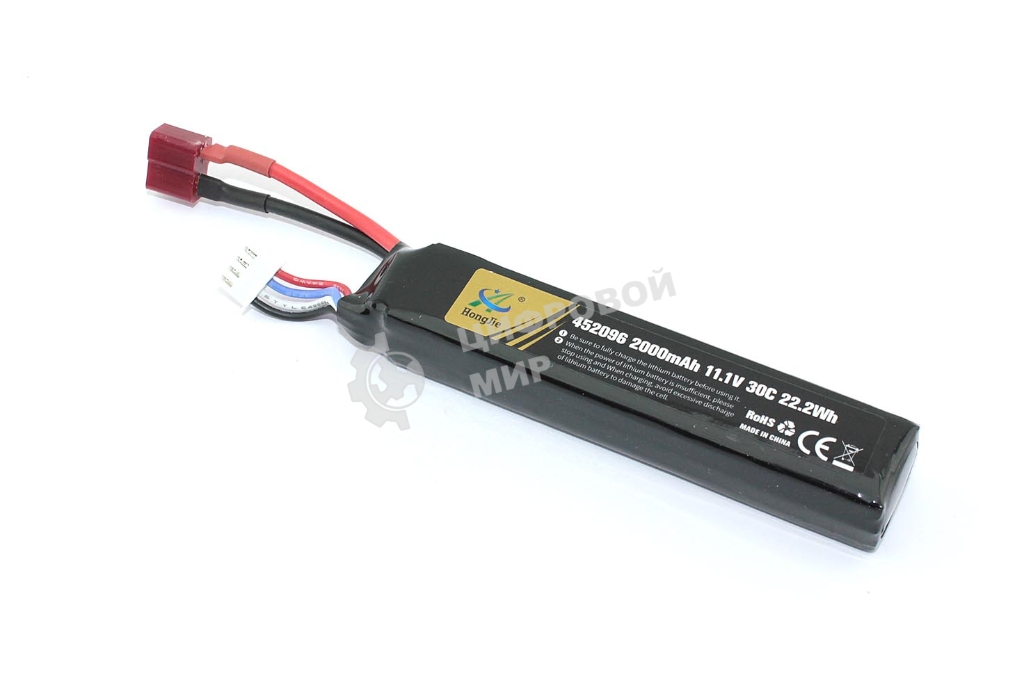 Аккумулятор Li-Pol 11.1v 452096 2000mAh разъем T-plug
