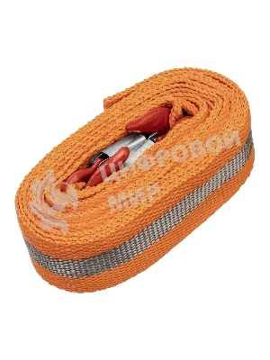 Трос буксировочный Stels 54381 5 тонн, 2 крюка, сумка на молнии