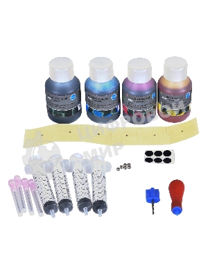 Заправочный набор Cactus CS-RK-Universal голубой/пурпурный/желтый/черный набор 4x40мл для HP/Lexmark/Canon