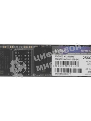 Накопитель SSD Netac NV2000, 256Gb, PCIe 3.0 x4, M.2 2280, NVMe, R/W 2500/1000