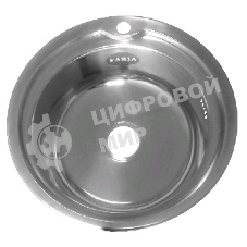 Мойка врезная FABIA 051 D - 51 см 1 мм + большой сифон с переливом Мойка FABIA 51 см из нержавеющей стали, толщина 0,8 мм, глубина 180 мм + большой сифон с переливом