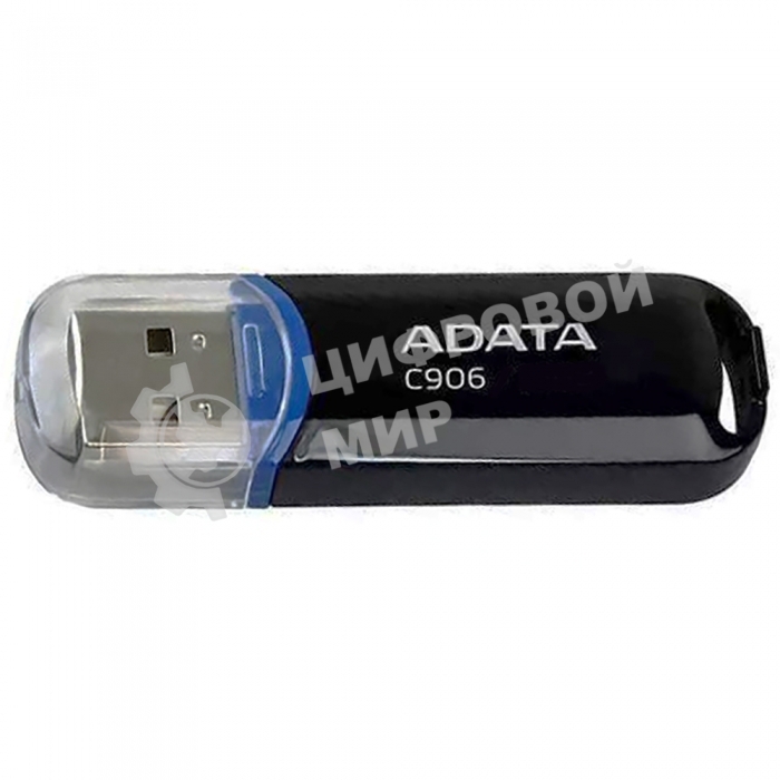 Флешка USB ADATA C906 (AC906-32G-RBK), 32Gb, USB 2.0, R/W 15/5, черный/синий