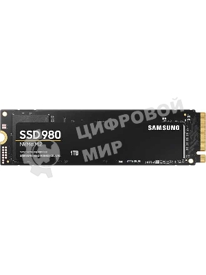 Накопитель SSD Samsung 980, 1000Gb, PCIe 3.0 x4, M.2 2280, NVMe, R/W 3500/3000