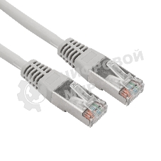 Патч-корд F/UTP Rexant cat.6, RJ45-RJ45, экранированный, 26AWG, LSZH, серый, 0.3 м