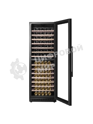 Винный шкаф встраиваемый Maunfeld MBWC-415D171, вместимость: 171 бутылок, черный