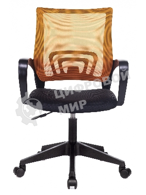 Кресло Бюрократ CH-695NLT оранжевый/черный, сетка/ткань, 120 кг, механизм качания