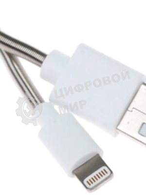 Кабель Qumo light series, USB-Apple 8 pin, 1м, 5В, 1A, опл. PVC, кон. PVC, белый