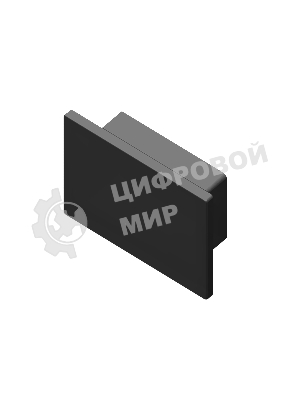 Заглушка для профиля GP8370 BK черный 15.7*12