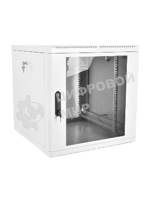 Шкаф телекоммуникационный настенный разборный 9U (600 × 520), съемные стенки, дверь стекло