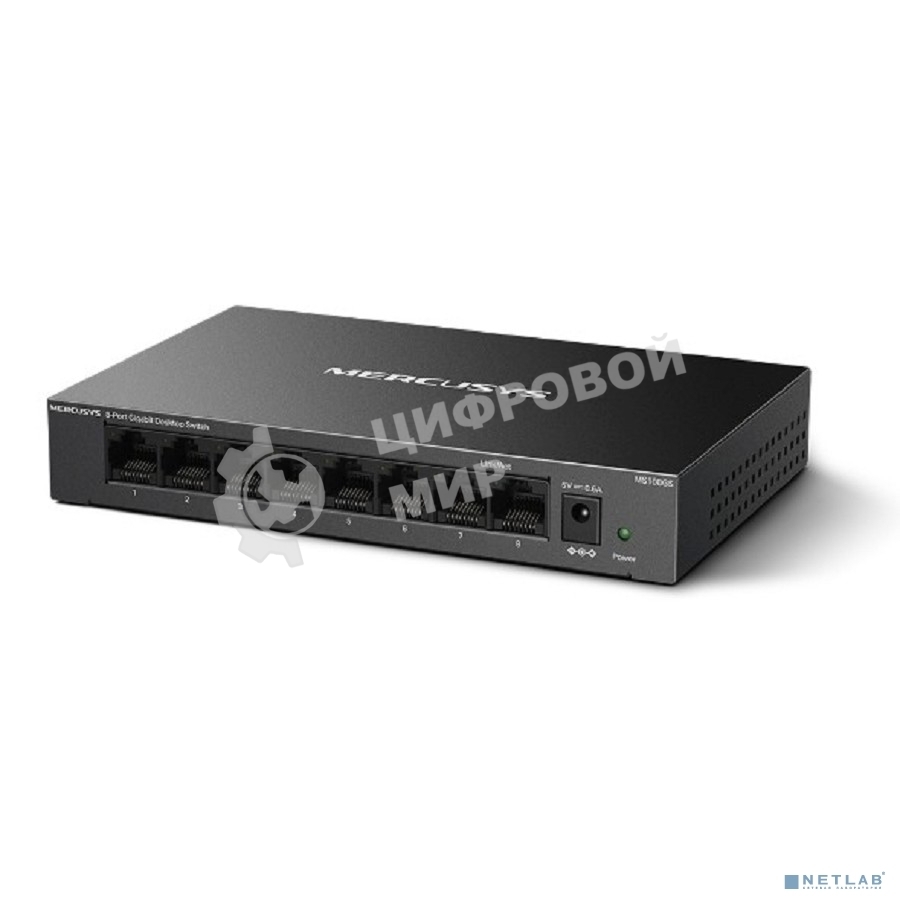 Коммутатор настольный Mercusys MS108GS с 8 гигабитными портами