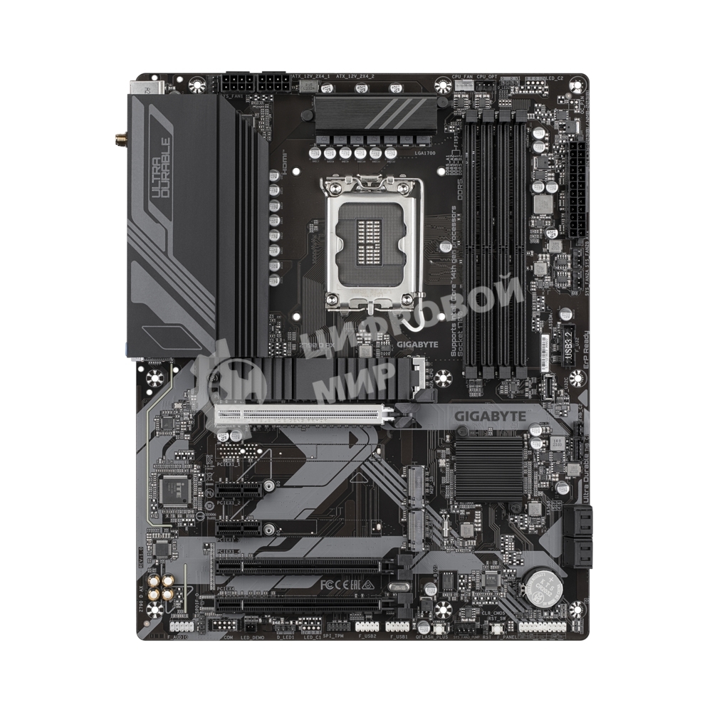Материнская плата Gigabyte Z790 D AX, LGA 1700, Intel Z790, 4xDDR5, 4xSATA, 3xM.2, 1xPCI-E 5.0 x16, 1xPCI-E 4.0 x4, 2xPCI-E 3.0 x1, 1xHDMI, 1xDP, 1x 2.5Gb LAN, 4xUSB-A 3.2 Gen 1, 1xUSB-A 3.2 Gen 2, 2xUSB-A 2.0, 1xUSB-C 3.2 Gen 2, 3x3.5 мм, 7.1, ATX