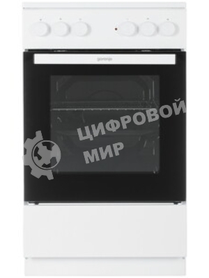 Плита электрическая Gorenje GEC5A12WG-B белый, конфорок 4 электрических, духовка 68 л, 50 см x 85 см x 59.4 см (без крышки)