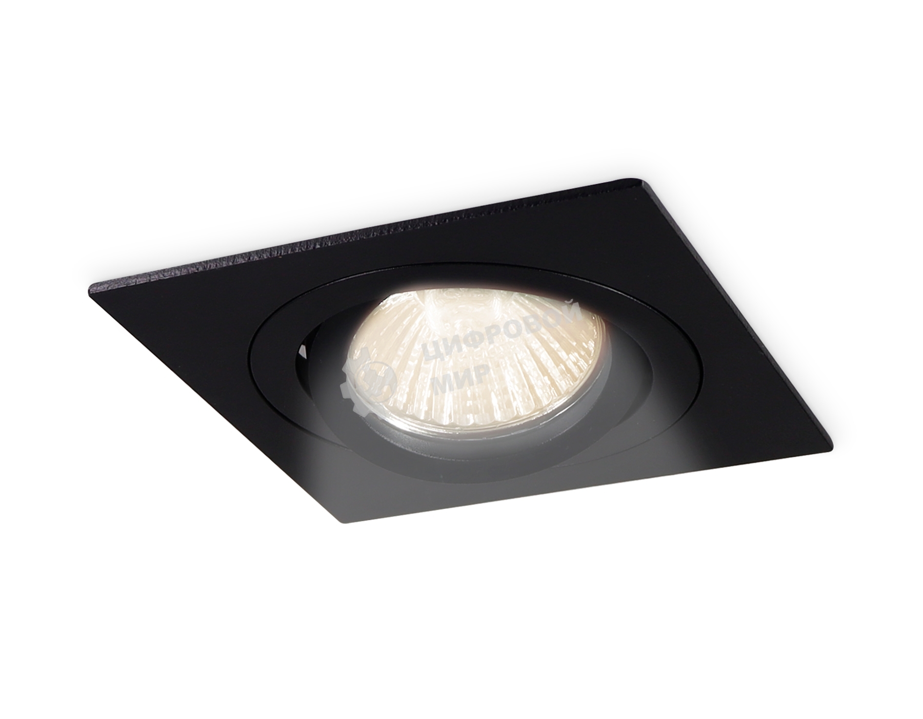 Встраиваемый поворотный точечный светильник Ambrella light TN102622 BK черный GU5.3 92*92*28