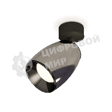 Комплект поворотного светильника Ambrella light XM1123001 DCH/SBK/PBK черный хром/черный песок/черный полированный MR16 GU5.3 (A2210, C1123, N7031)
