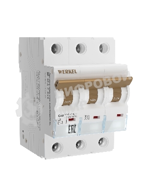 Автоматический выключатель Werkel 3P  40 A  C  6 kА W903P406