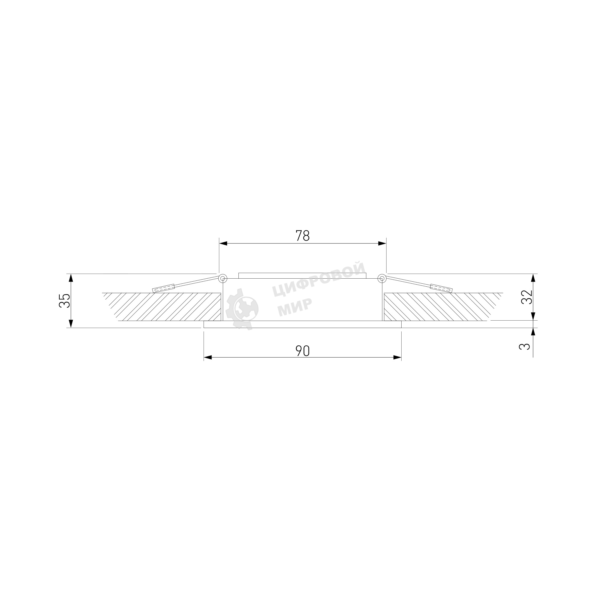 15276/LED / Светильник встраиваемый 10W 4000K черный IP44