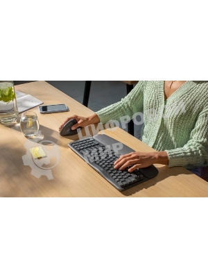 Клавиатура Logitech Wave Keys беспроводная, Bluetooth, радиоканал, серый