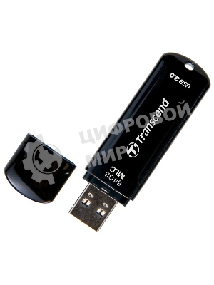 Флешка USB Transcend JetFlash 750 (TS64GJF750K), 64Gb, USB 3.0, R/W 130/40, черный