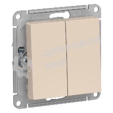 Механизм переключателя 2-кл. ATLAS DESIGN (сх.6) 10АХ беж. SchE ATN000265