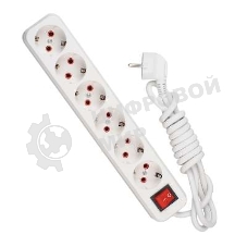 Удлинитель 6х3 м с заземл. 16А IP20 с выкл. Lezard 720-0603-602