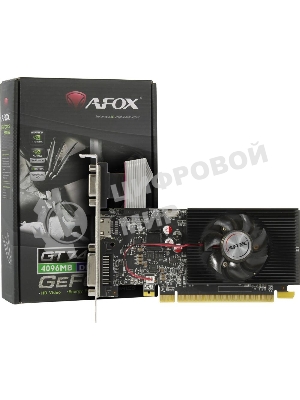 Видеокарта AFOX GeForce GT 740, 4Gb DDR3, 128 bit, DVI, HDMI, VGA, GPU 902 MHz