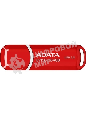 Флешка USB ADATA UV150 (AUV150-64G-RRD), 64Gb, USB 3.0, R/W 100/30, красный