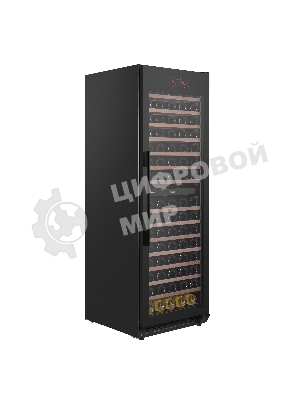 Винный шкаф встраиваемый Maunfeld MBWC-415D171, вместимость: 171 бутылок, черный